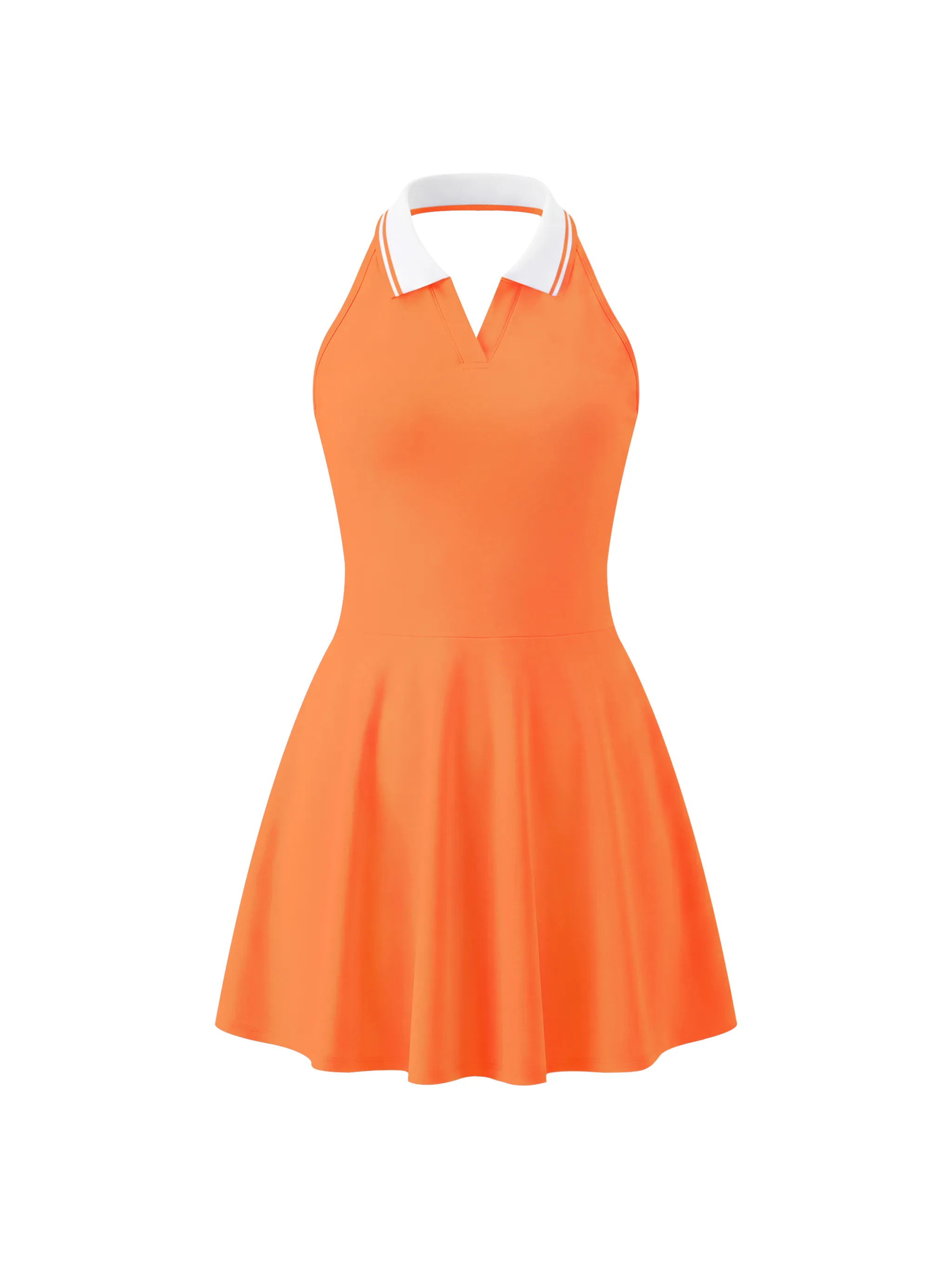 Women's Collared Halter A-Line Tennis Dress