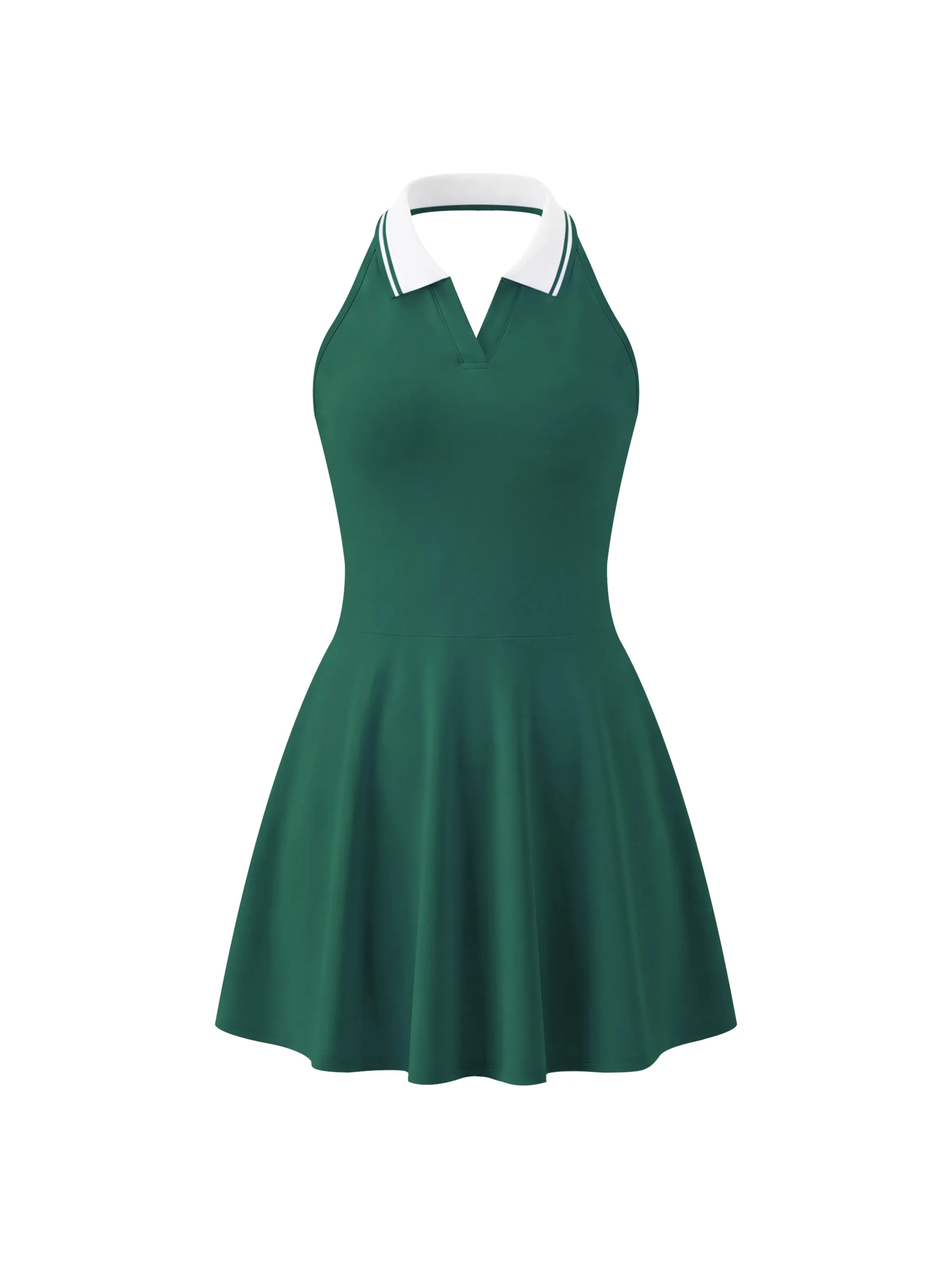 Women's Collared Halter A-Line Tennis Dress