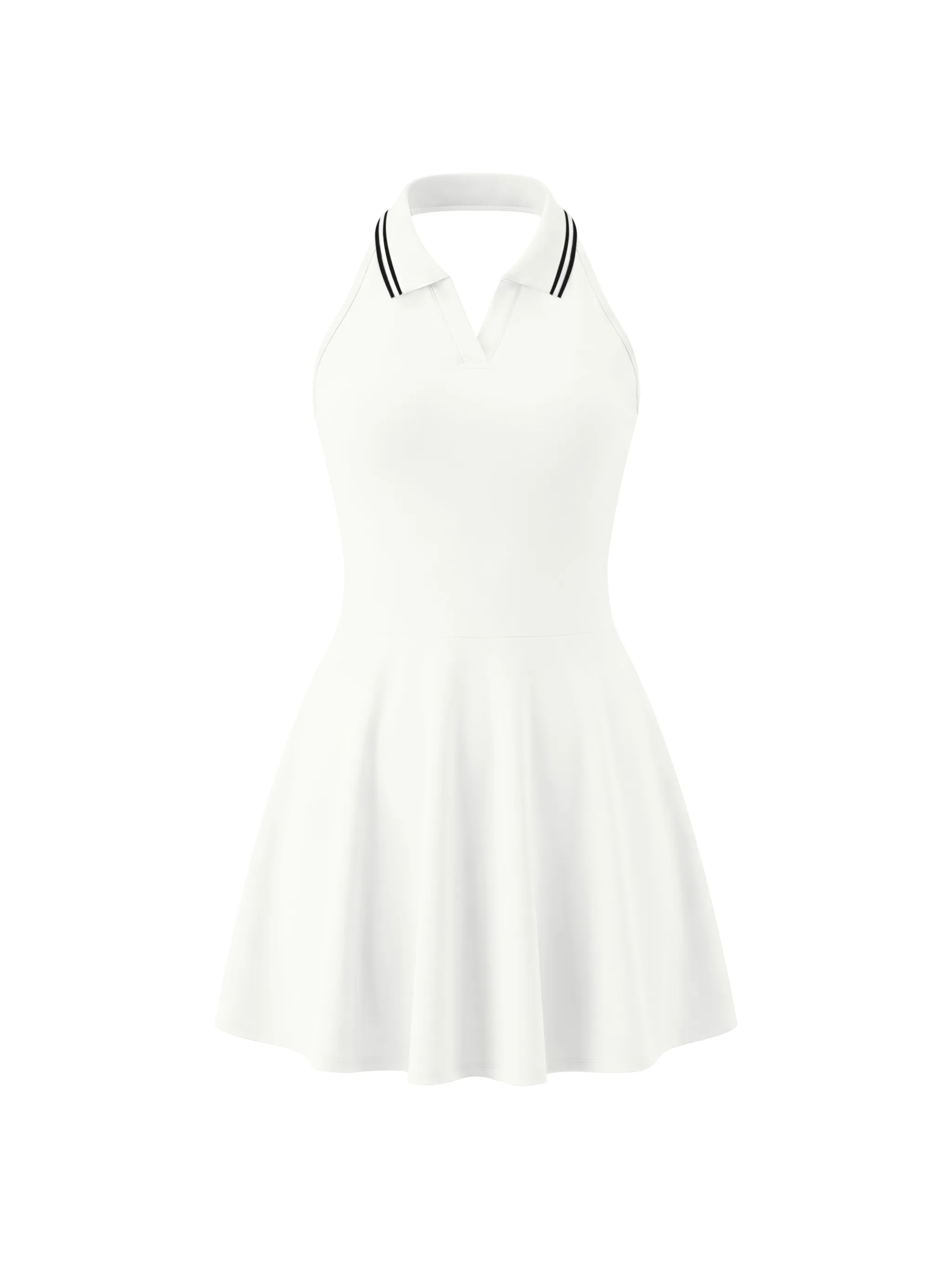 Women's Collared Halter A-Line Tennis Dress