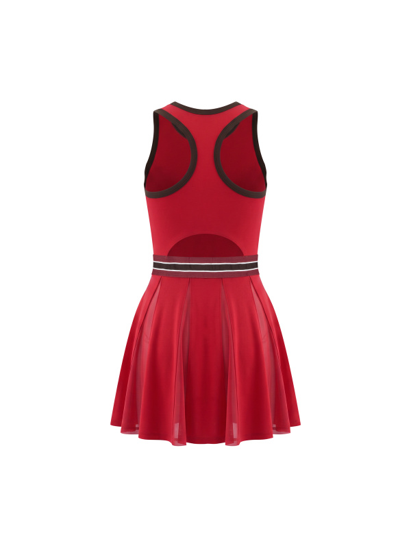 Women's Color Block A-Line Sleeveless Dress