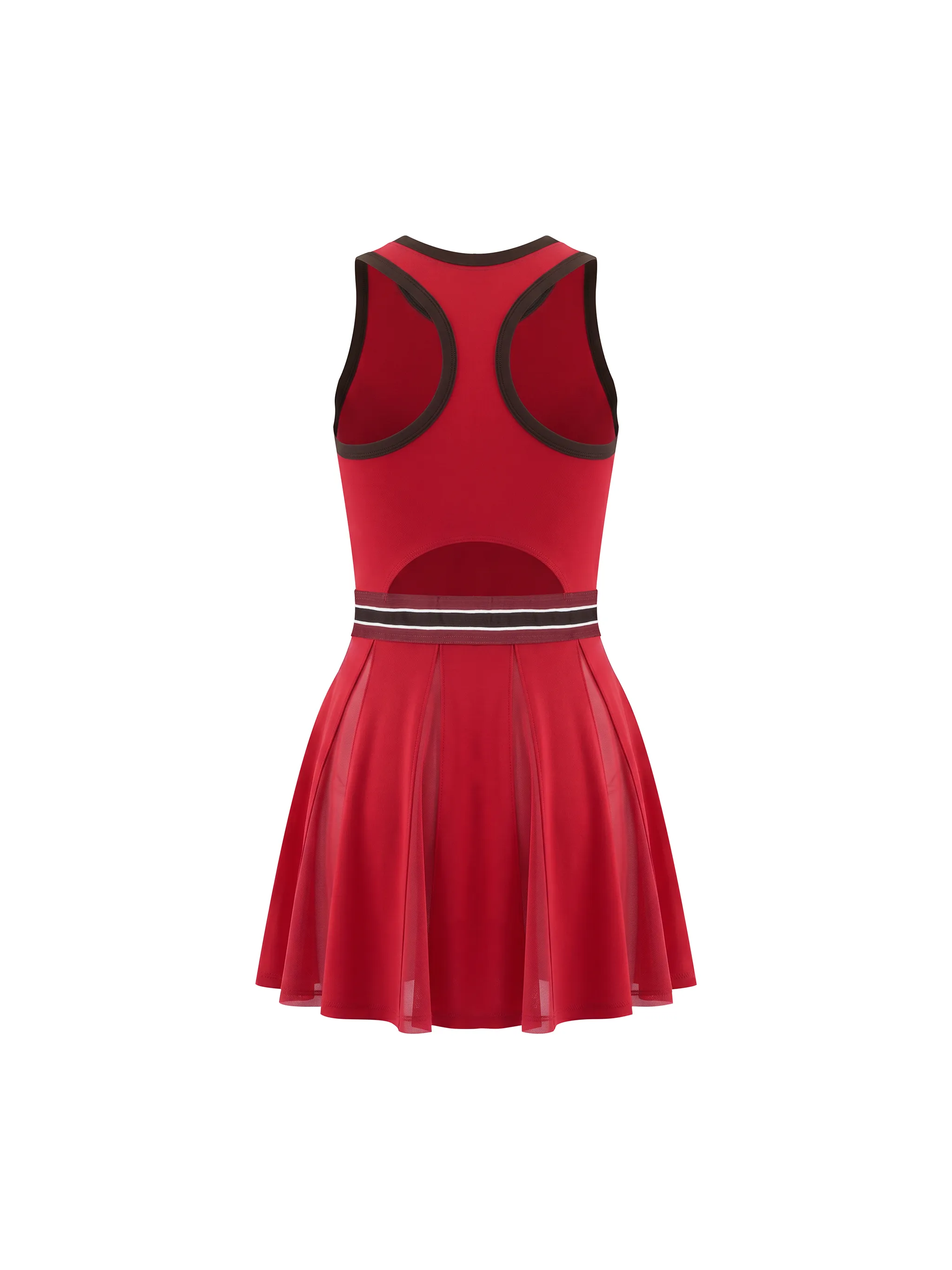 Women's Color Block A-Line Sleeveless Dress