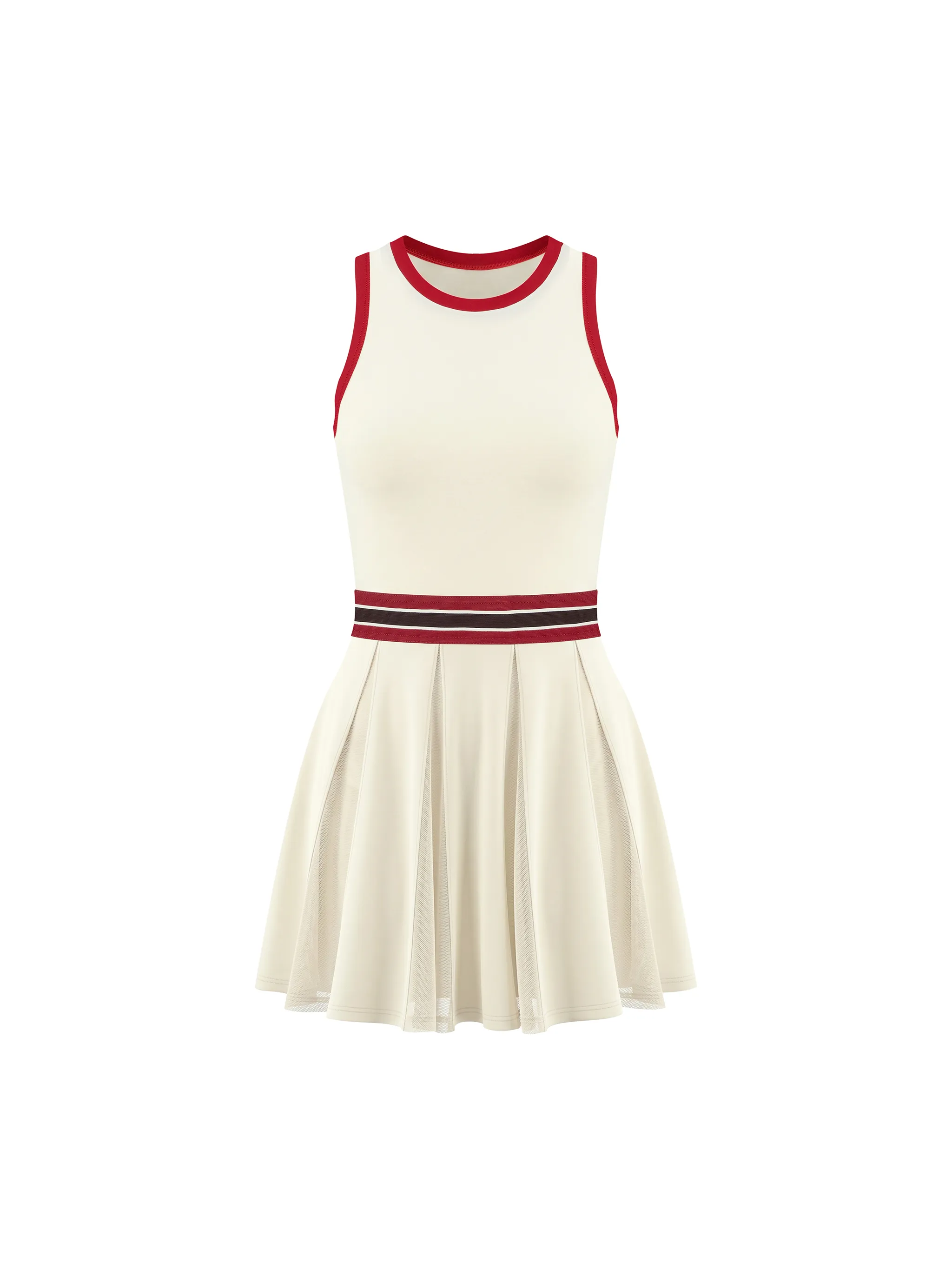 Women's Color Block A-Line Sleeveless Dress