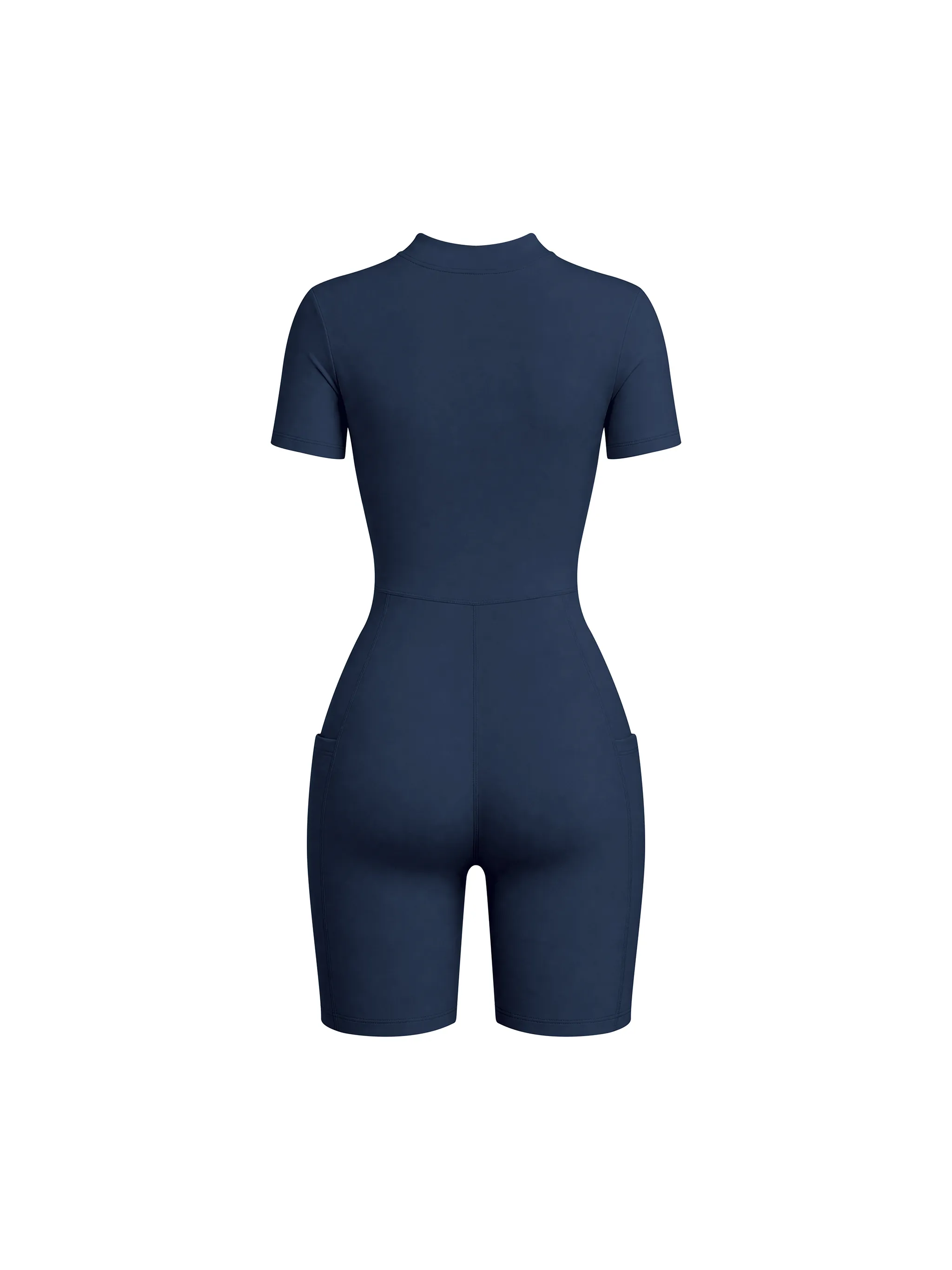 Women's Quarter-Zip Short Sleeve Romper