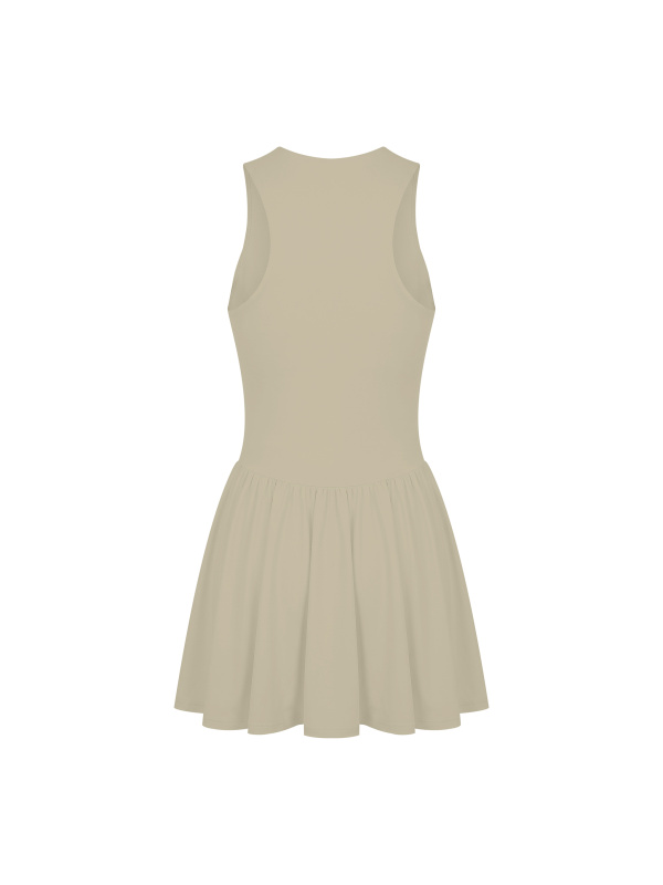 Women’s Ruched Sleeveless Full-Zip Dress