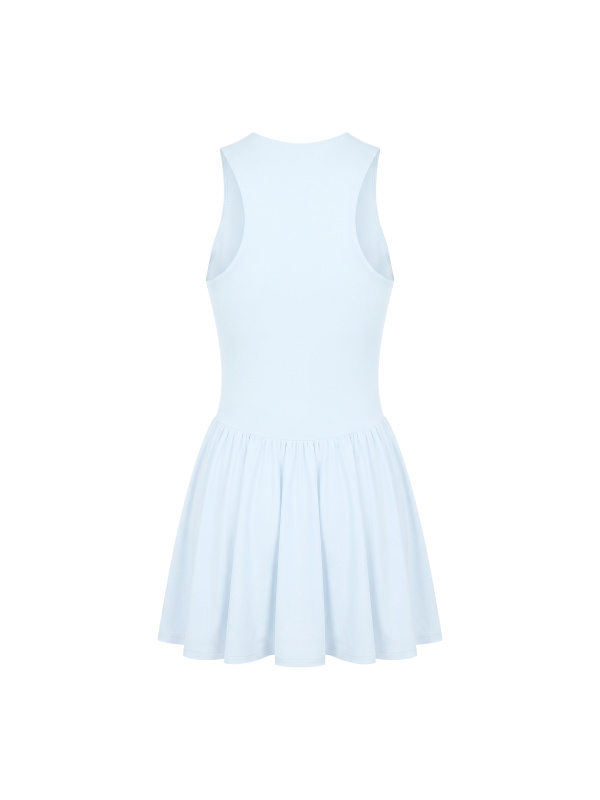 Women’s Ruched Sleeveless Full-Zip Dress