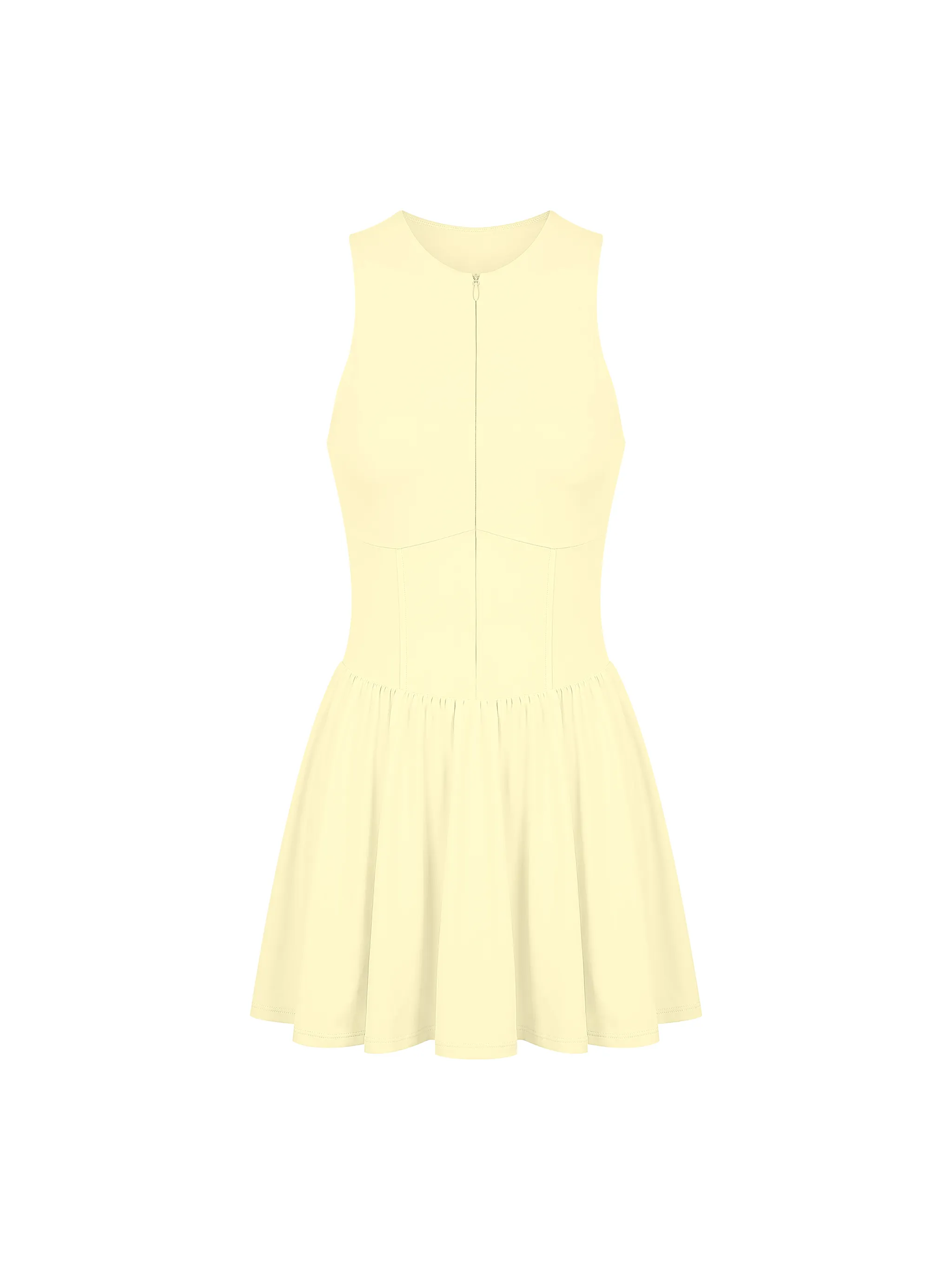 Women’s Ruched Sleeveless Full-Zip Dress