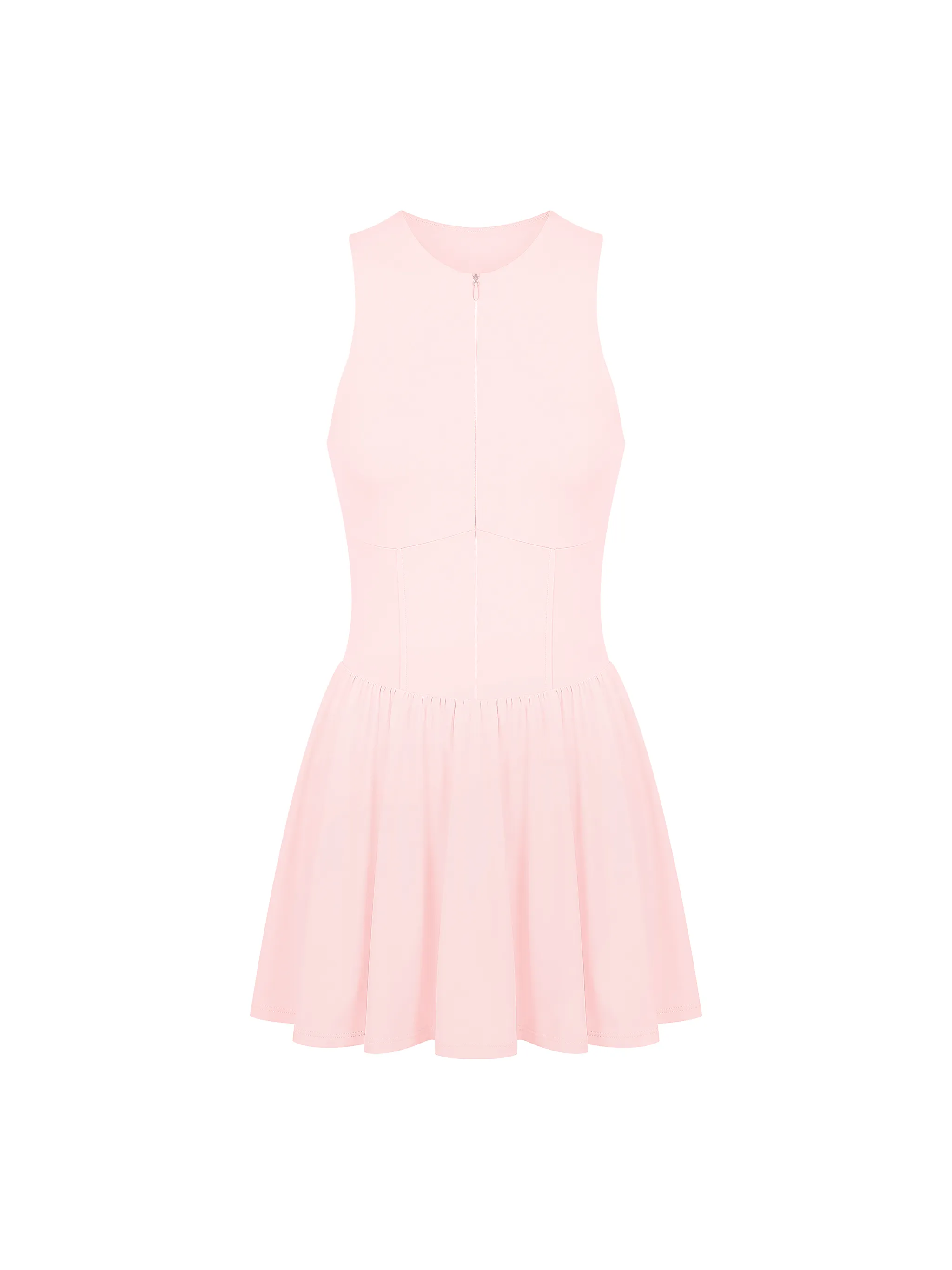 Women’s Ruched Sleeveless Full-Zip Dress