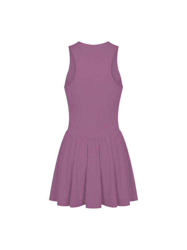 Women’s Ruched Sleeveless Full-Zip Dress