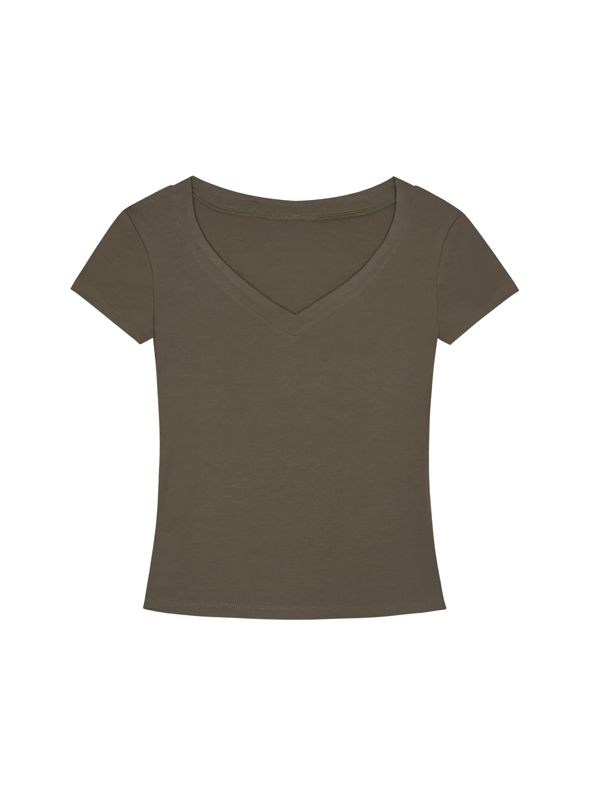 Tencel Slim Fit V-Neck T-Shirt