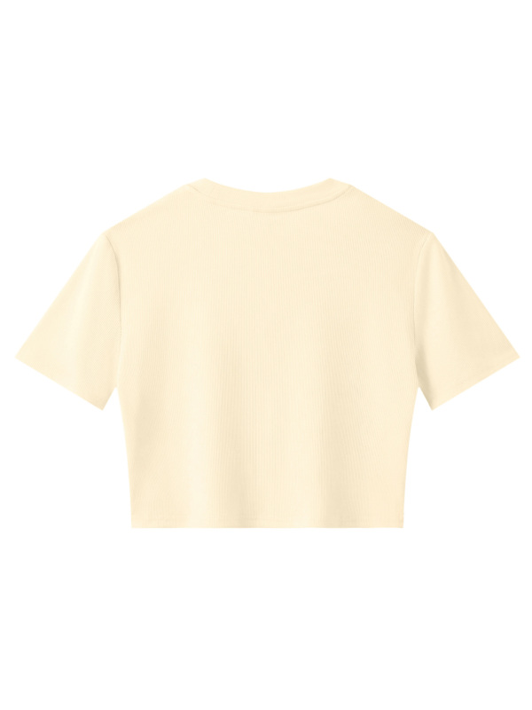 Women's Slim Ribbed Crop T-Shirt