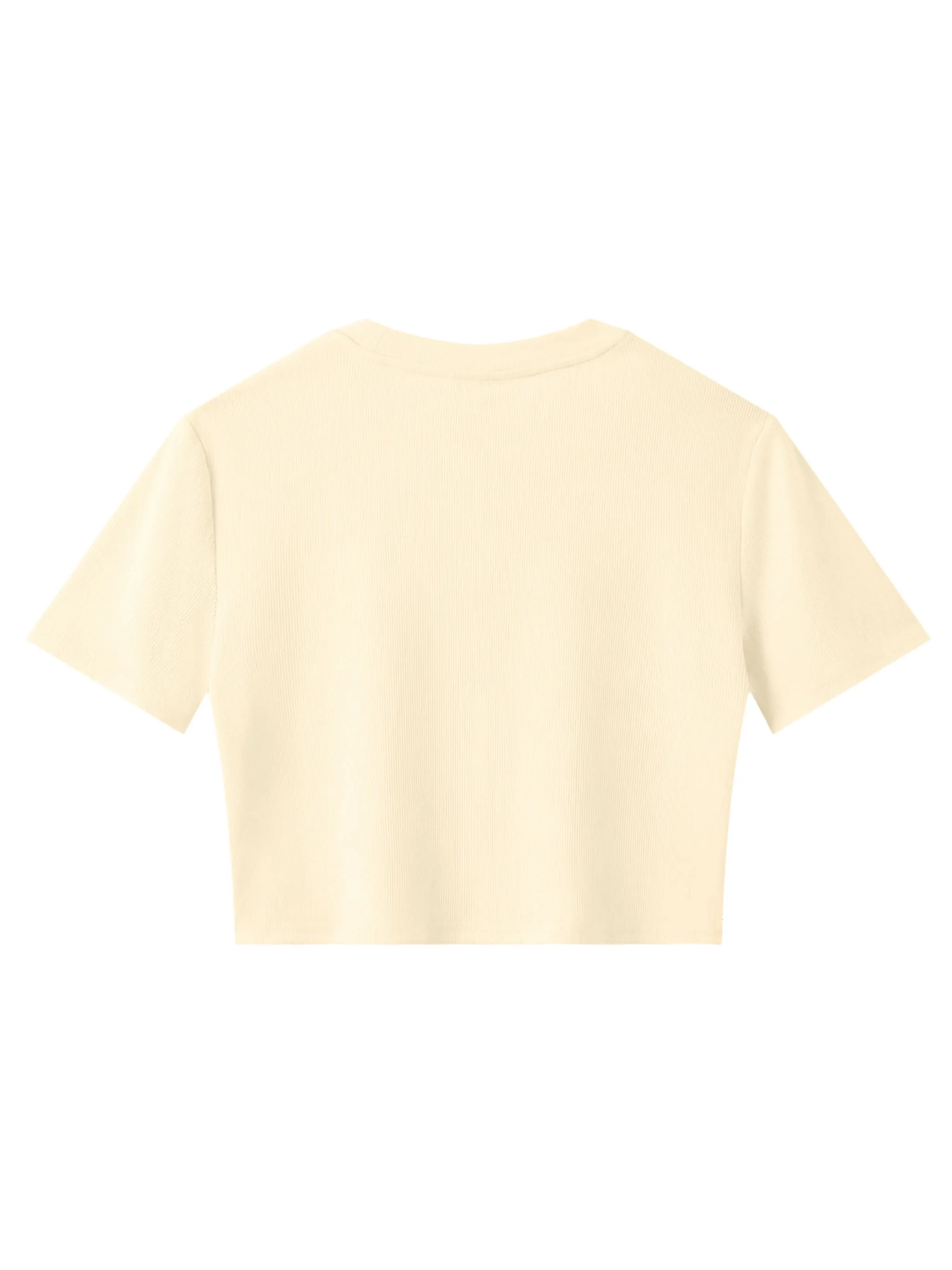 Women's Slim Ribbed Crop T-Shirt