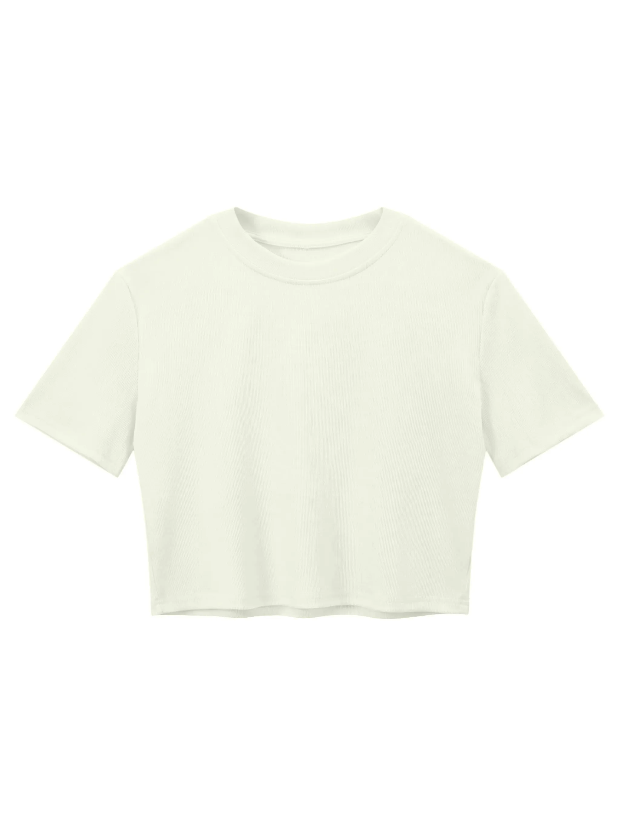 Women's Slim Ribbed Crop T-Shirt