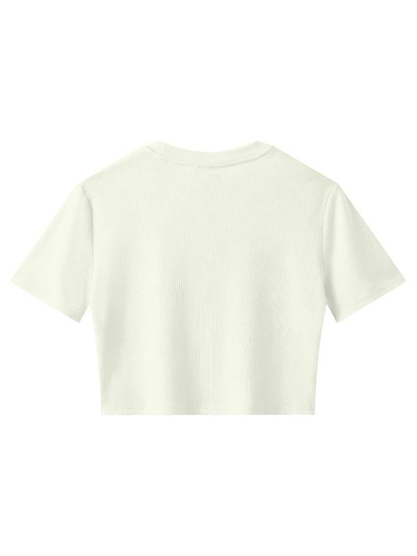 Women's Slim Ribbed Crop T-Shirt