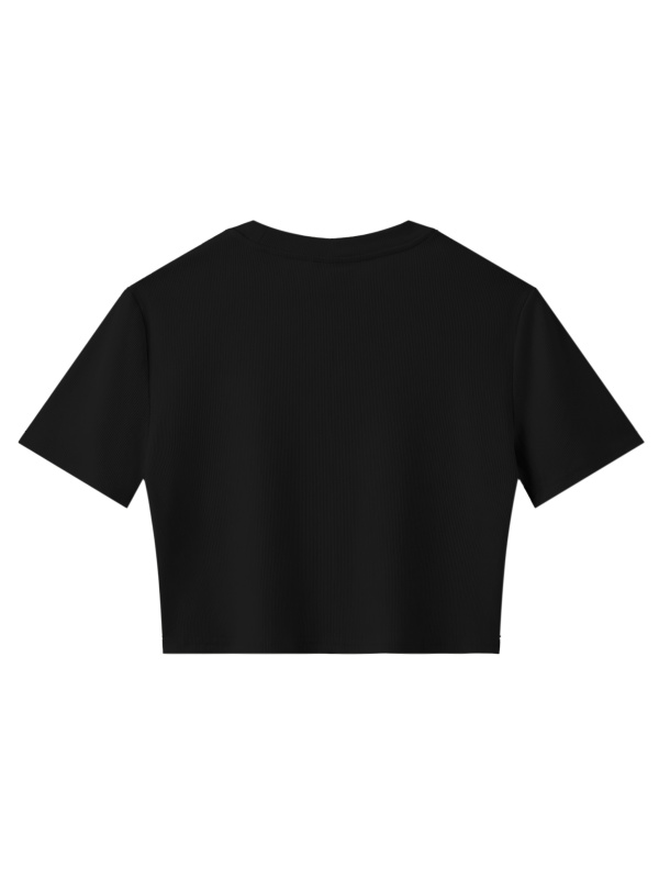 Women's Slim Ribbed Crop T-Shirt