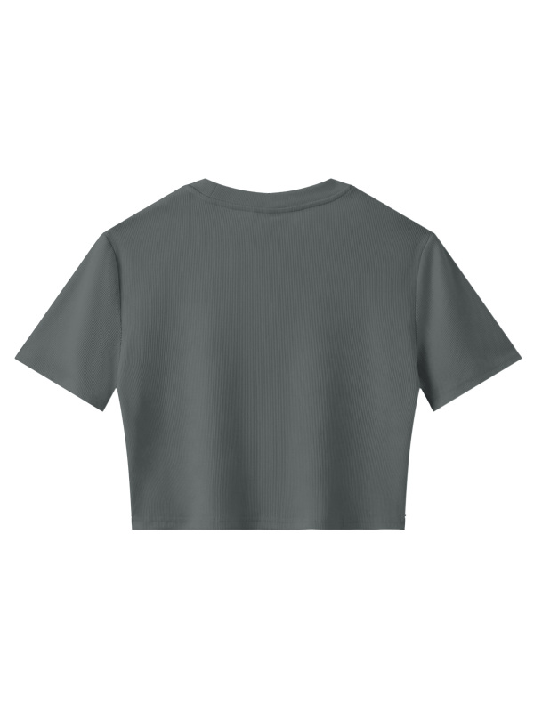 Women's Slim Ribbed Crop T-Shirt
