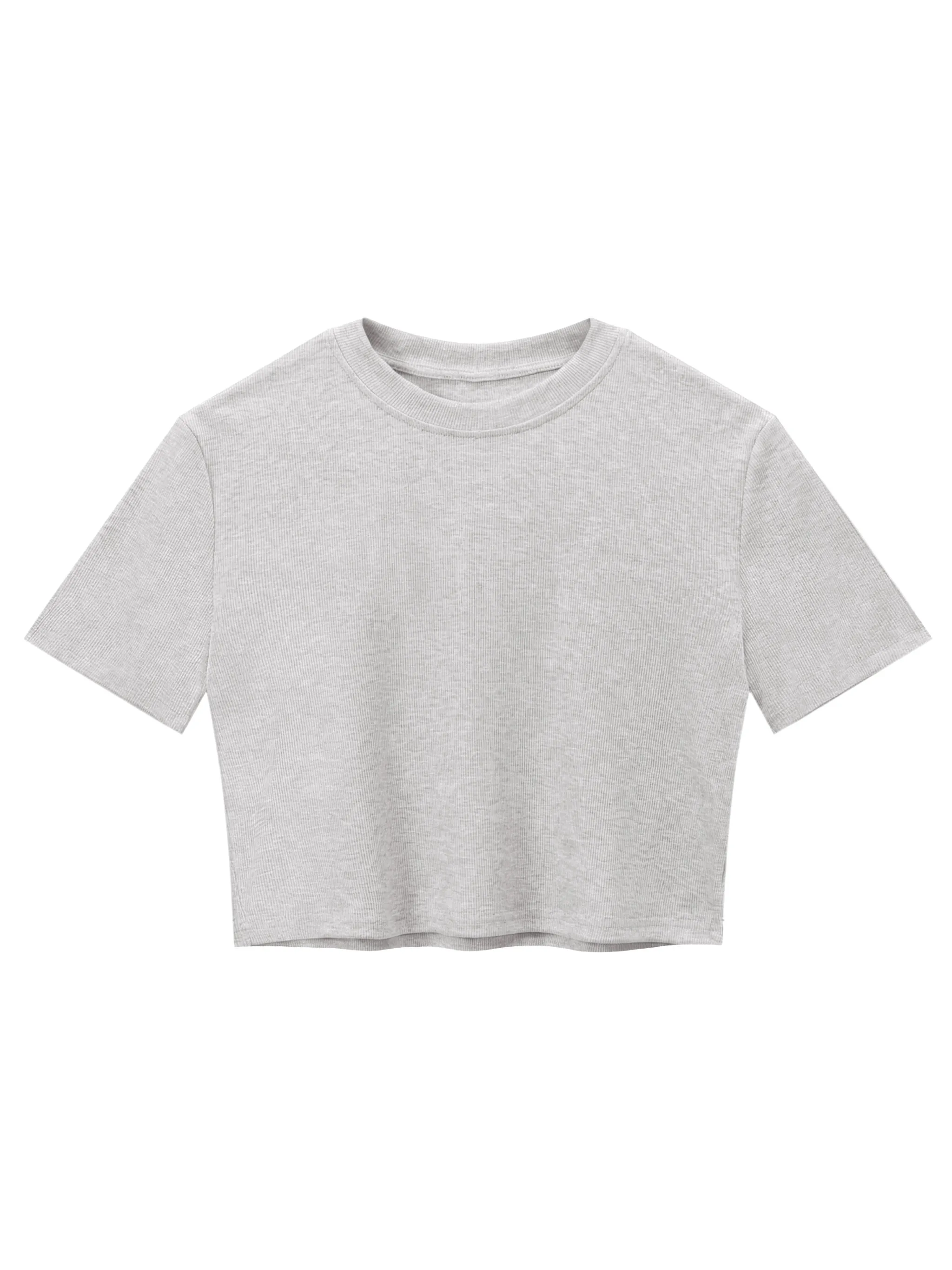 Women's Slim Ribbed Crop T-Shirt