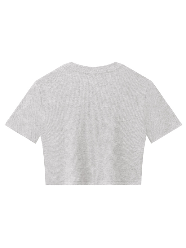 Women's Slim Ribbed Crop T-Shirt