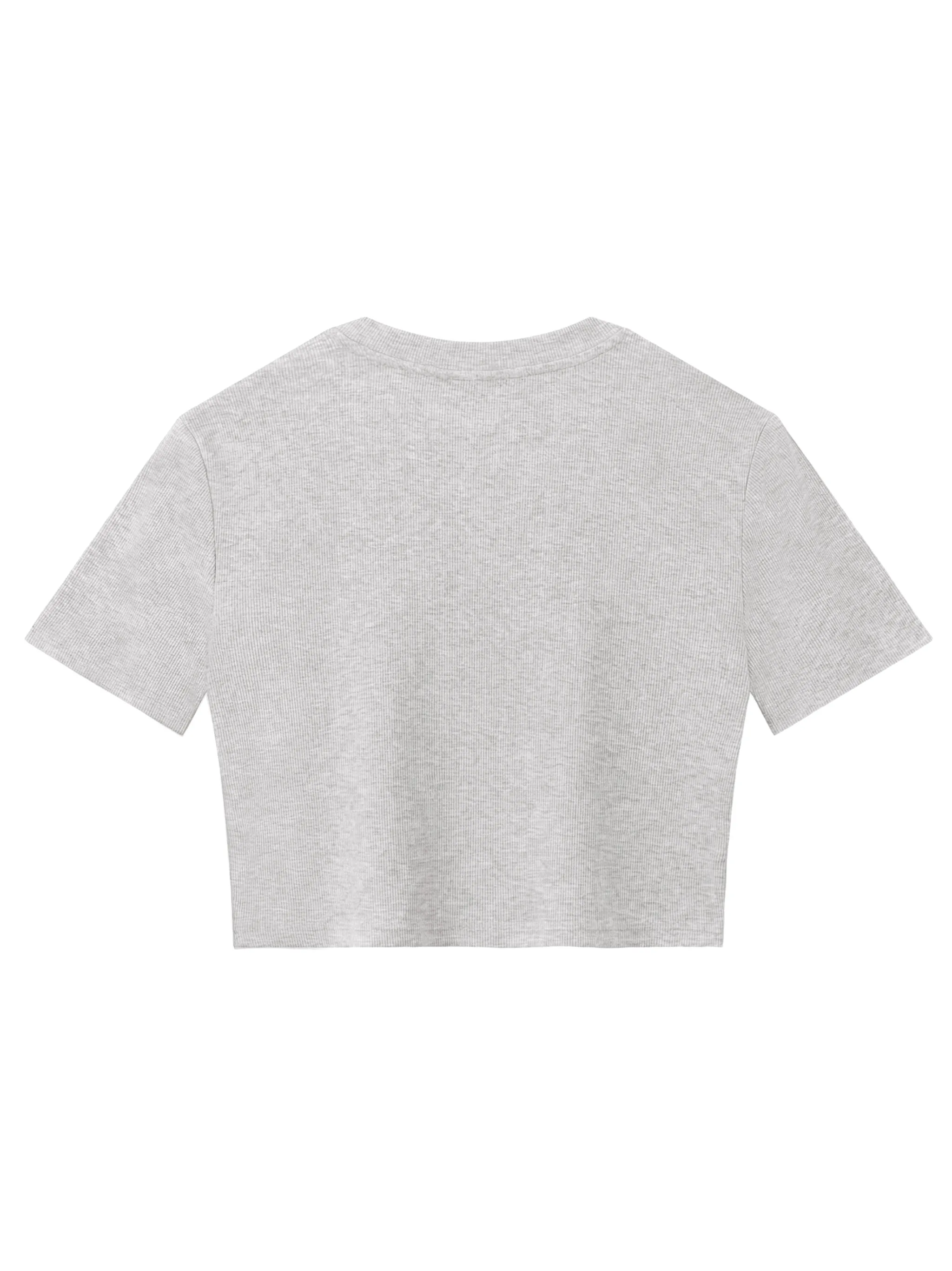 Women's Slim Ribbed Crop T-Shirt