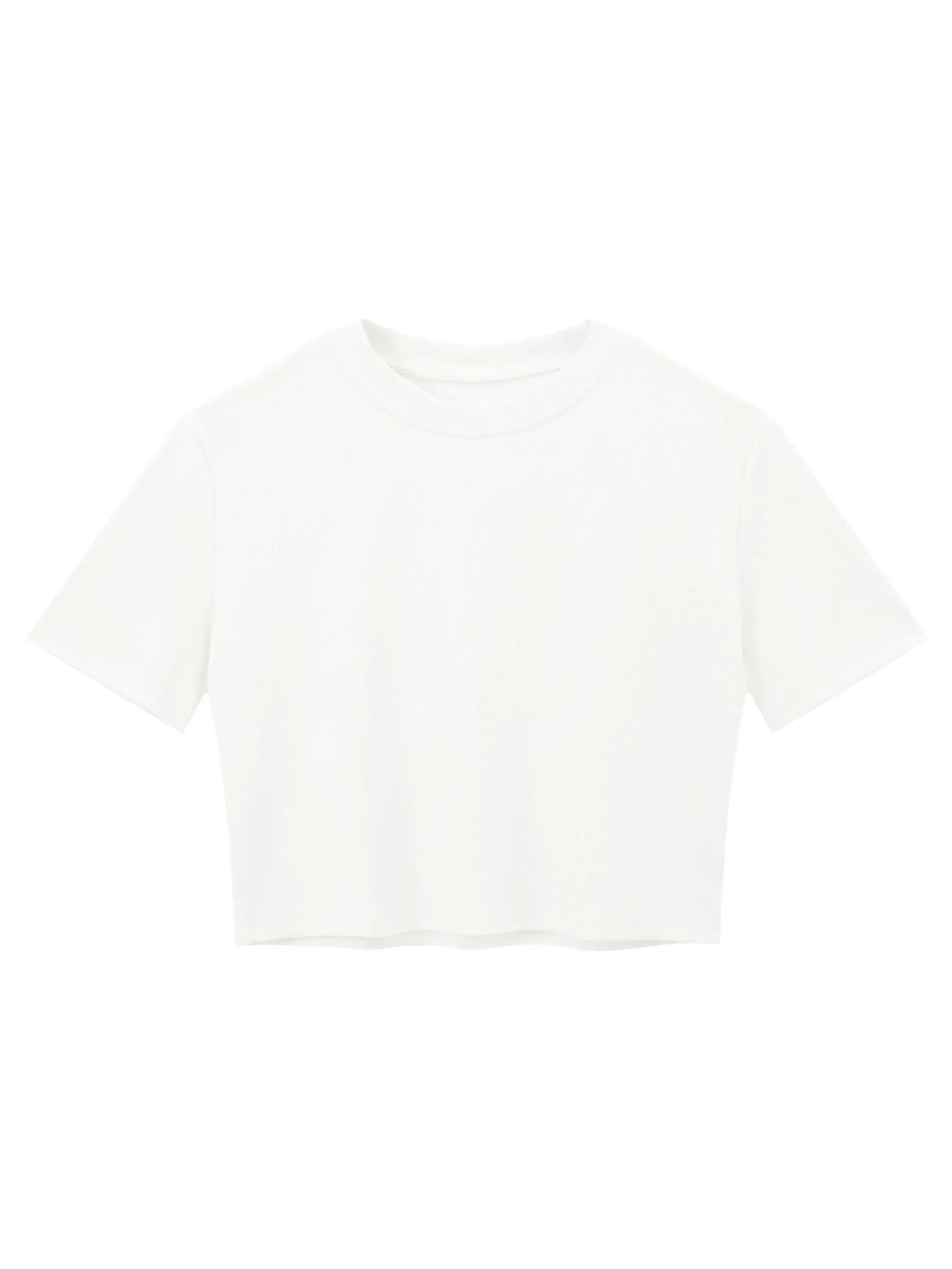 Women's Slim Ribbed Crop T-Shirt