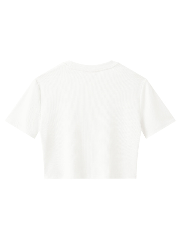 Women's Slim Ribbed Crop T-Shirt