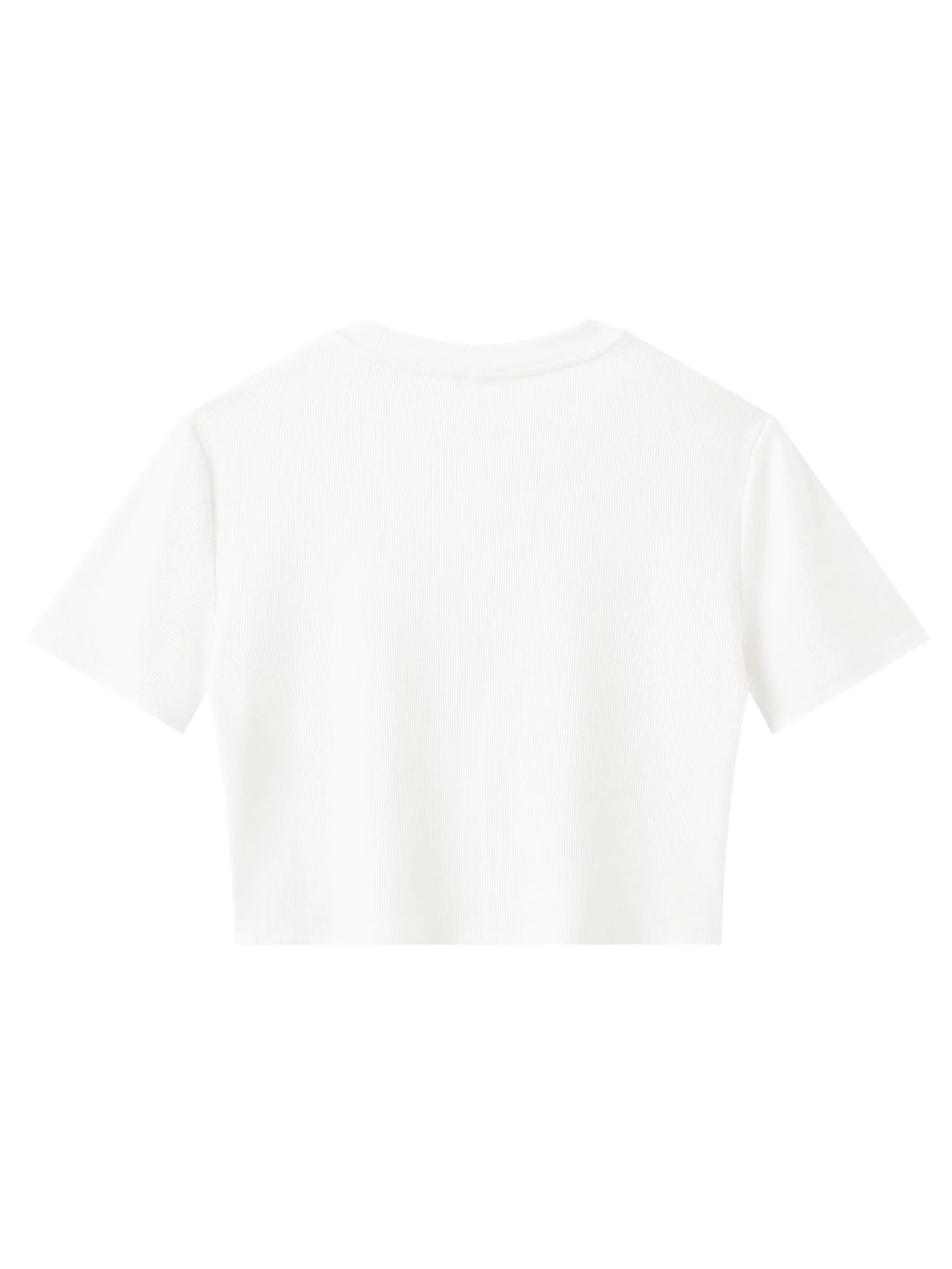 Women's Slim Ribbed Crop T-Shirt