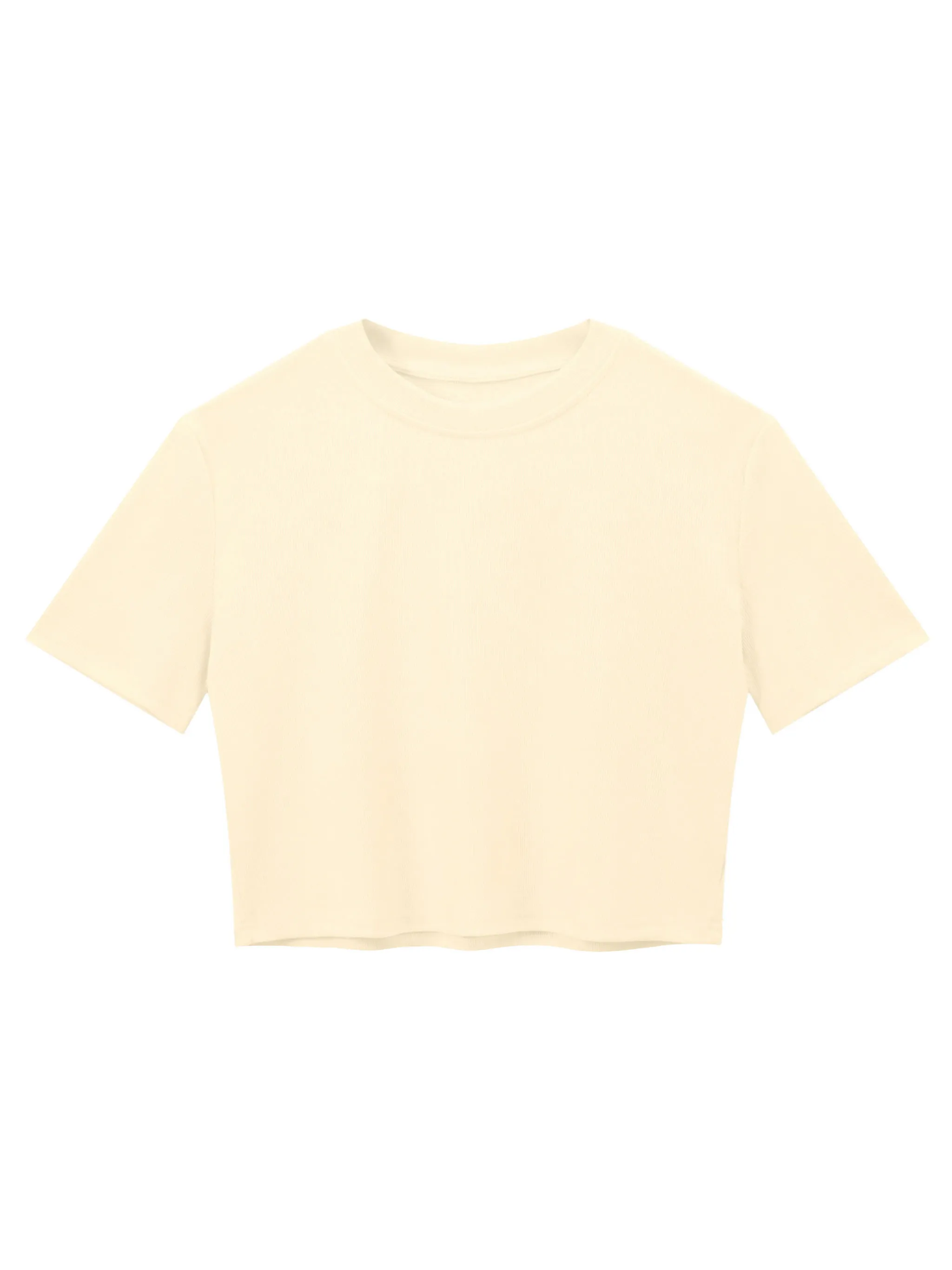 Women's Slim Ribbed Crop T-Shirt