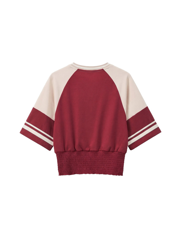 Women's Color Block Ruched T-Shirt