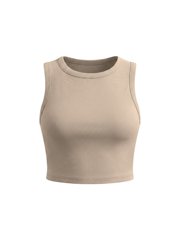Women's Tight Crewneck Crop Tank Top