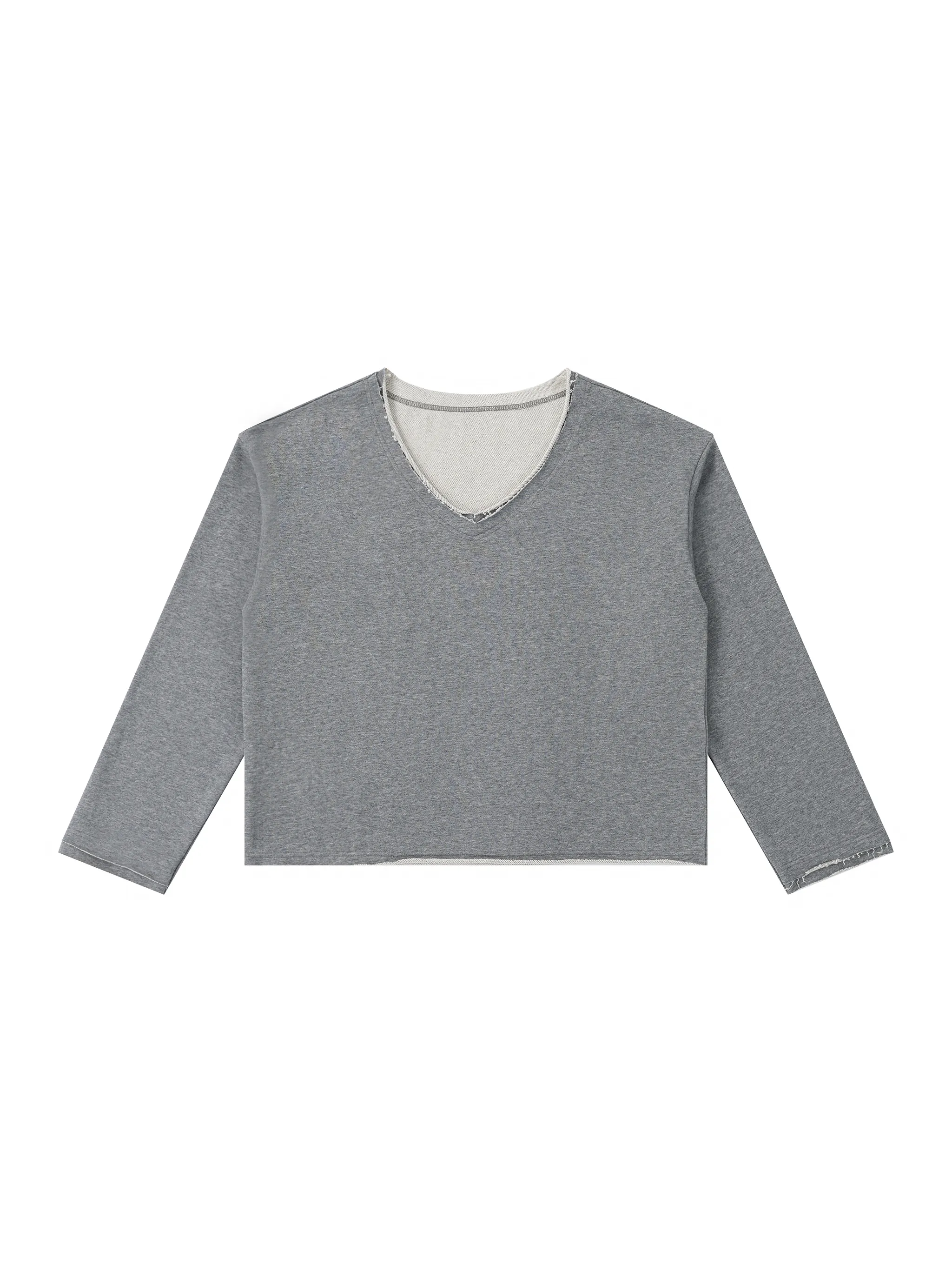 Women's Raw Hem Long Sleeve T-Shirt