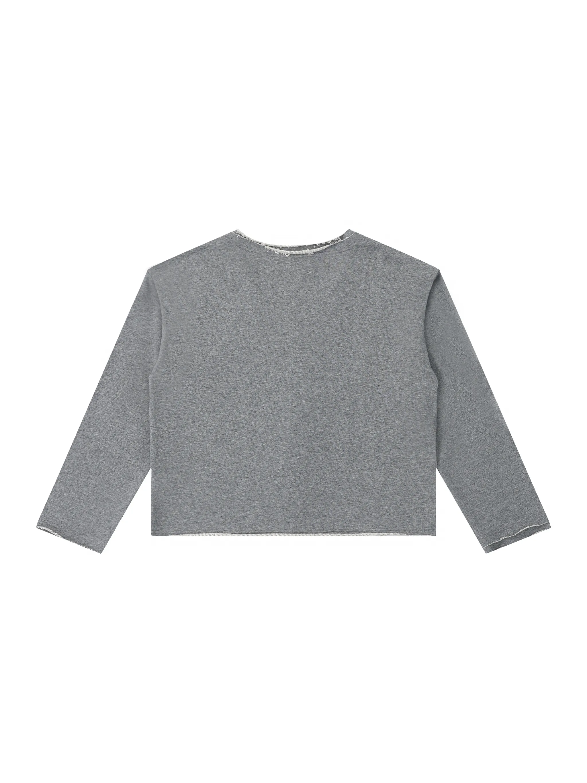 Women's Raw Hem Long Sleeve T-Shirt