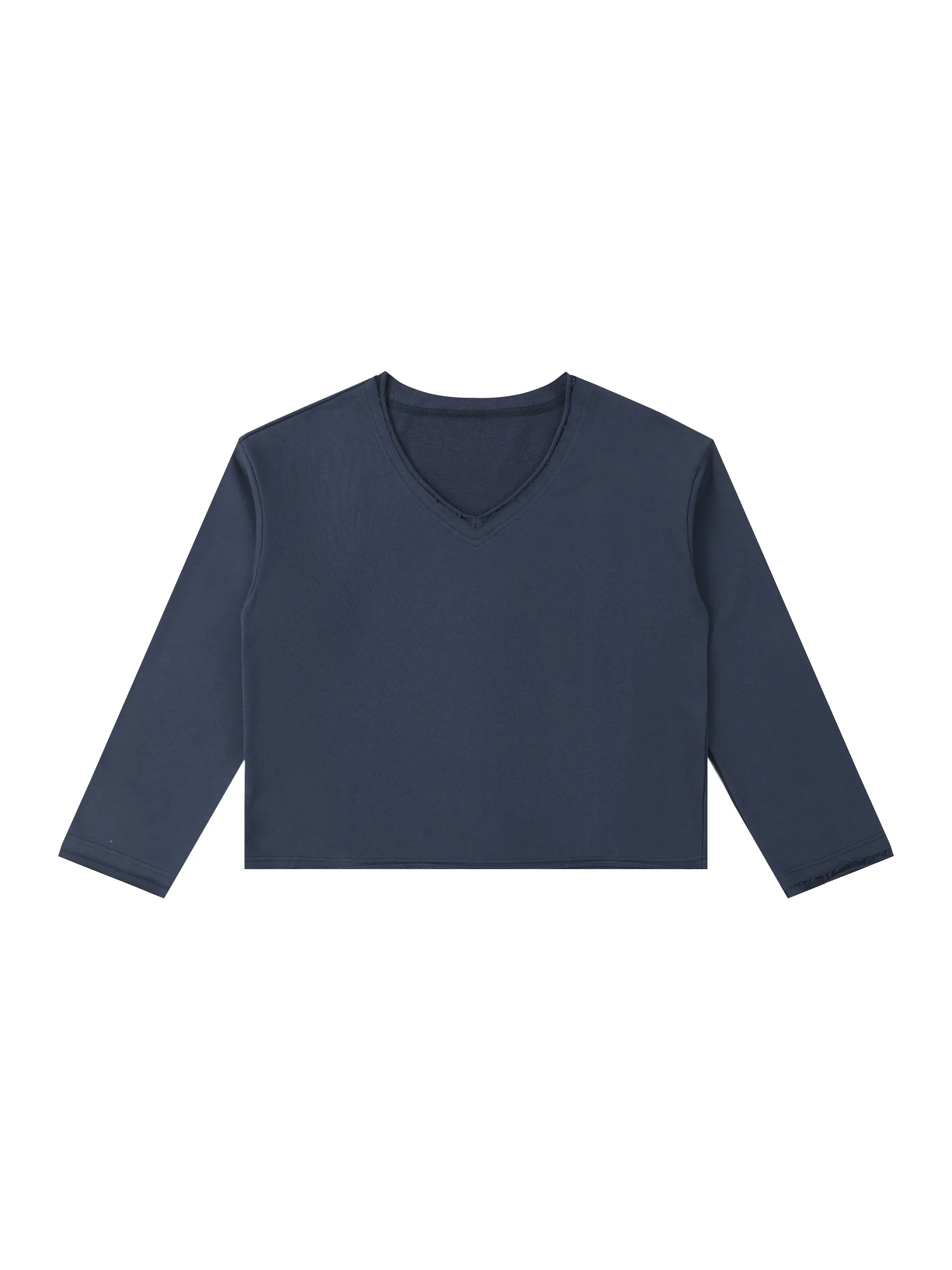 Women's Raw Hem Long Sleeve T-Shirt