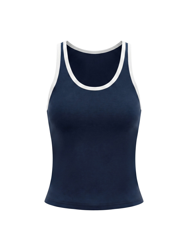 Women's Color Block Cropped Tank Top