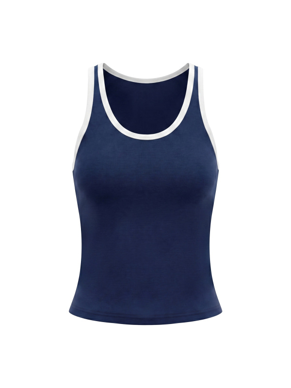 Women's Color Block Cropped Tank Top