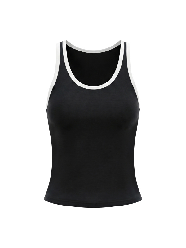 Women's Color Block Cropped Tank Top