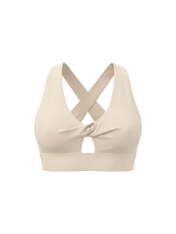 Women's Twist Front V-Neck Sports Bra