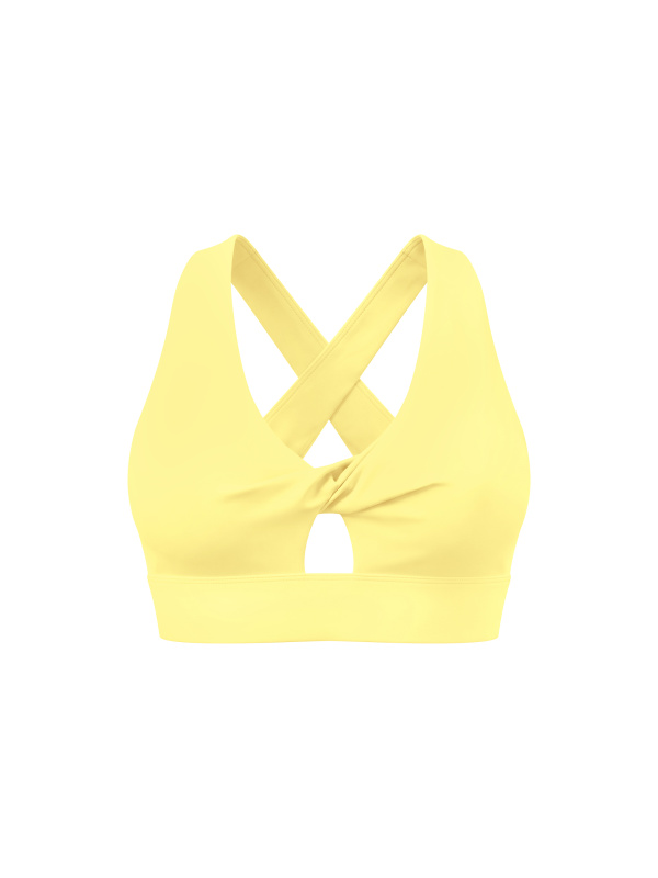Women's Twist Front V-Neck Sports Bra