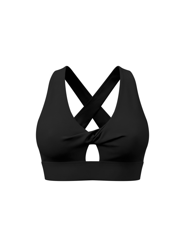Women's Twist Front V-Neck Sports Bra