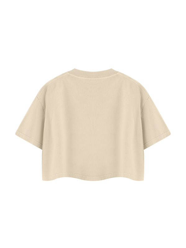 Women's Mineral Wash Cotton Crop T-Shirt