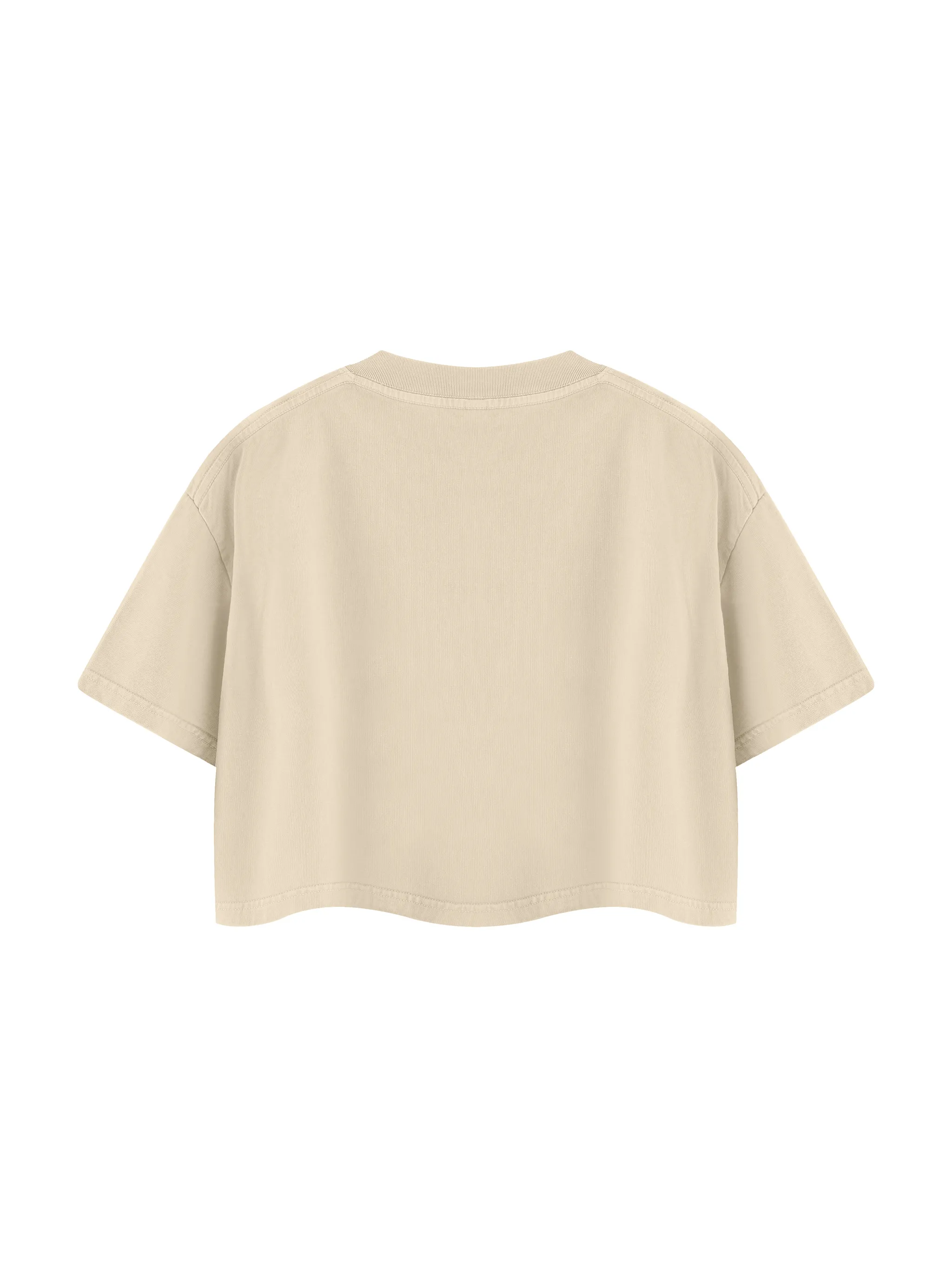 Women's Mineral Wash Cotton Crop T-Shirt