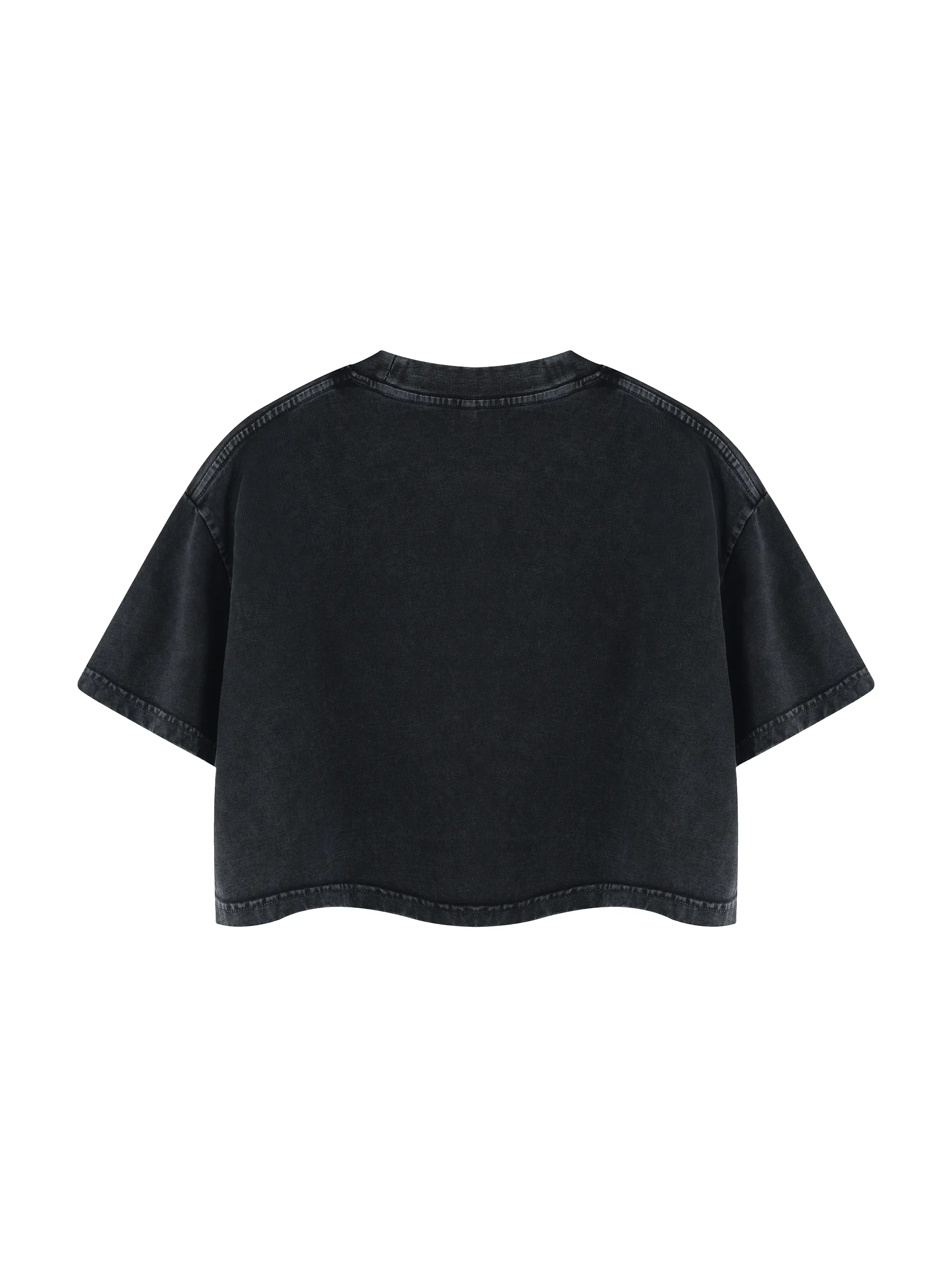 Women's Mineral Wash Cotton Crop T-Shirt
