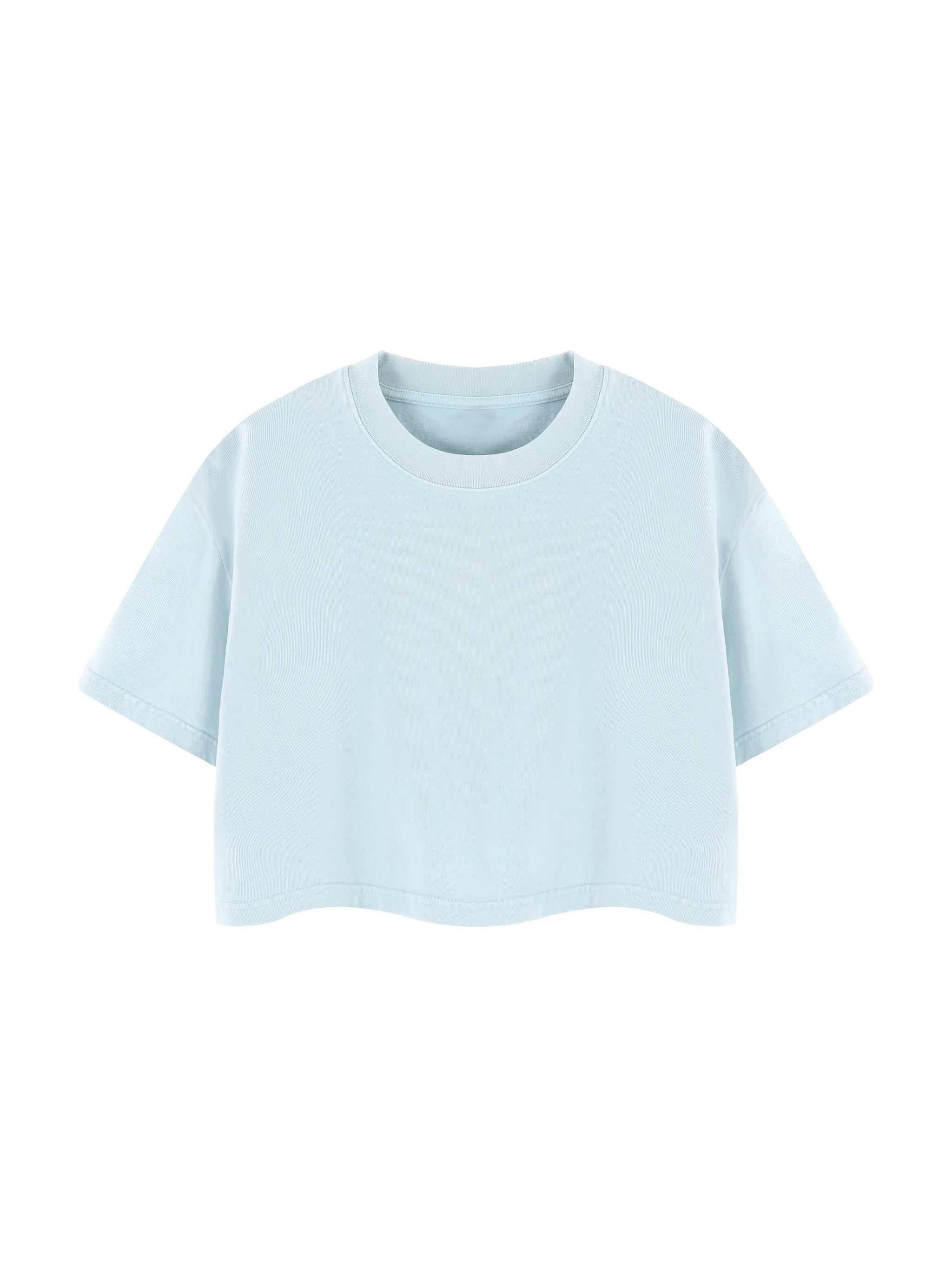 Women's Mineral Wash Cotton Crop T-Shirt