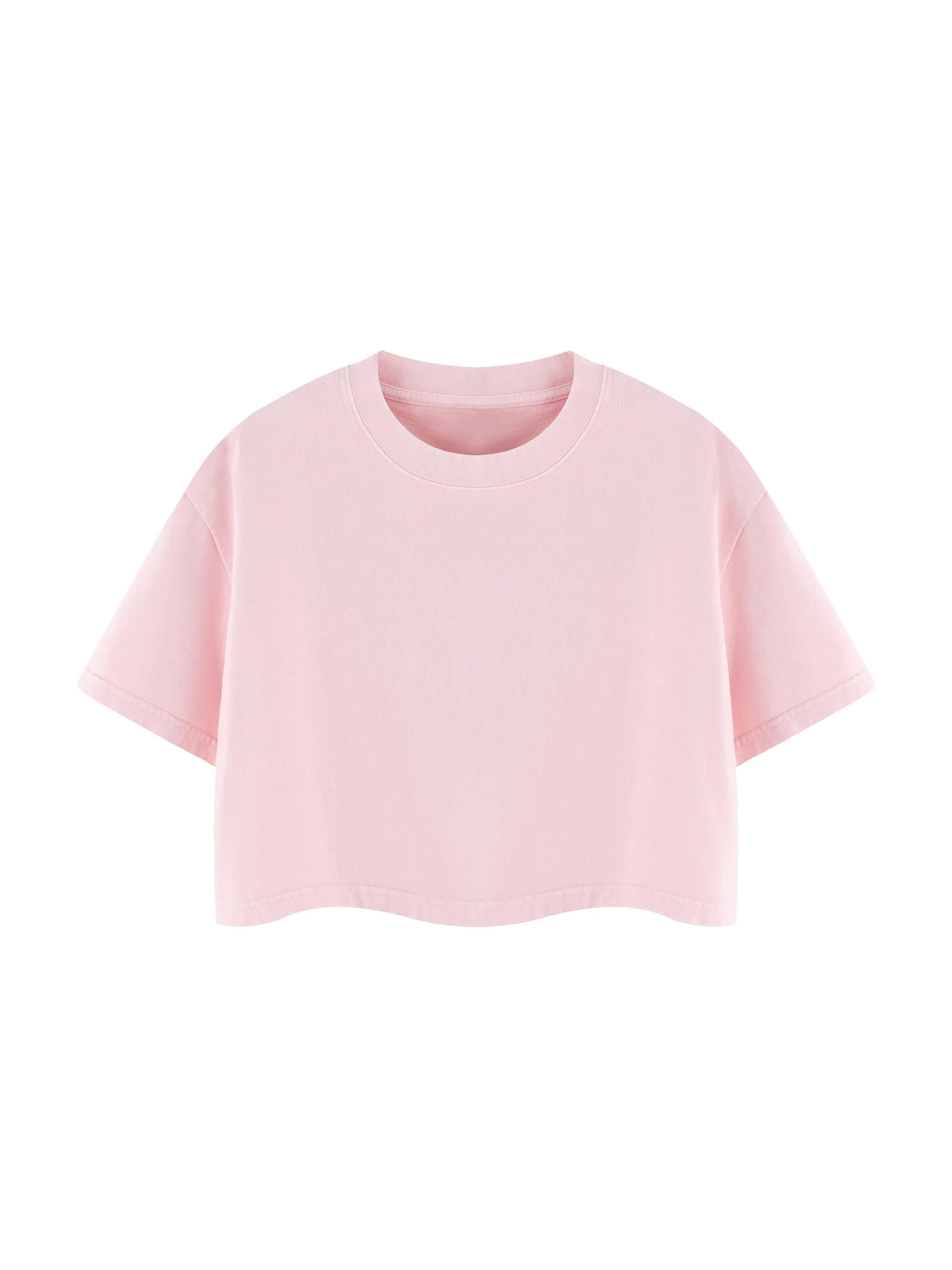 Women's Mineral Wash Cotton Crop T-Shirt