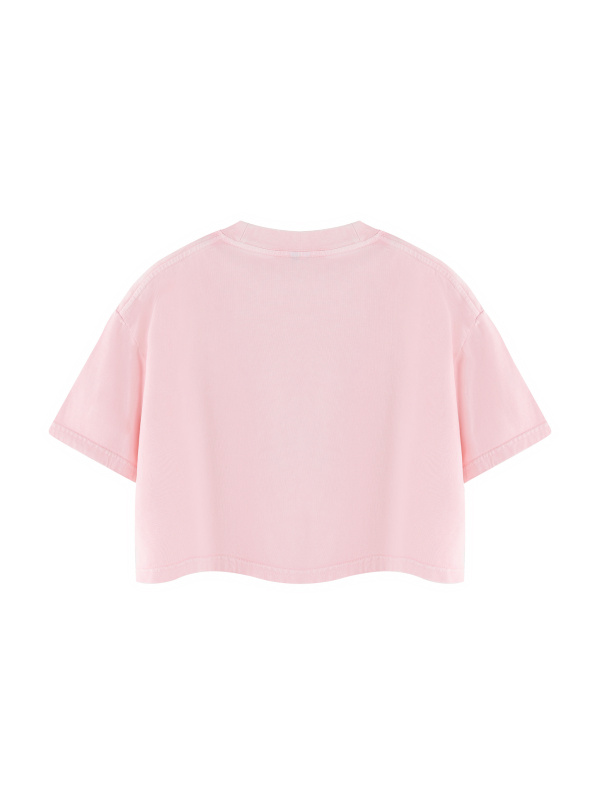 Women's Mineral Wash Cotton Crop T-Shirt