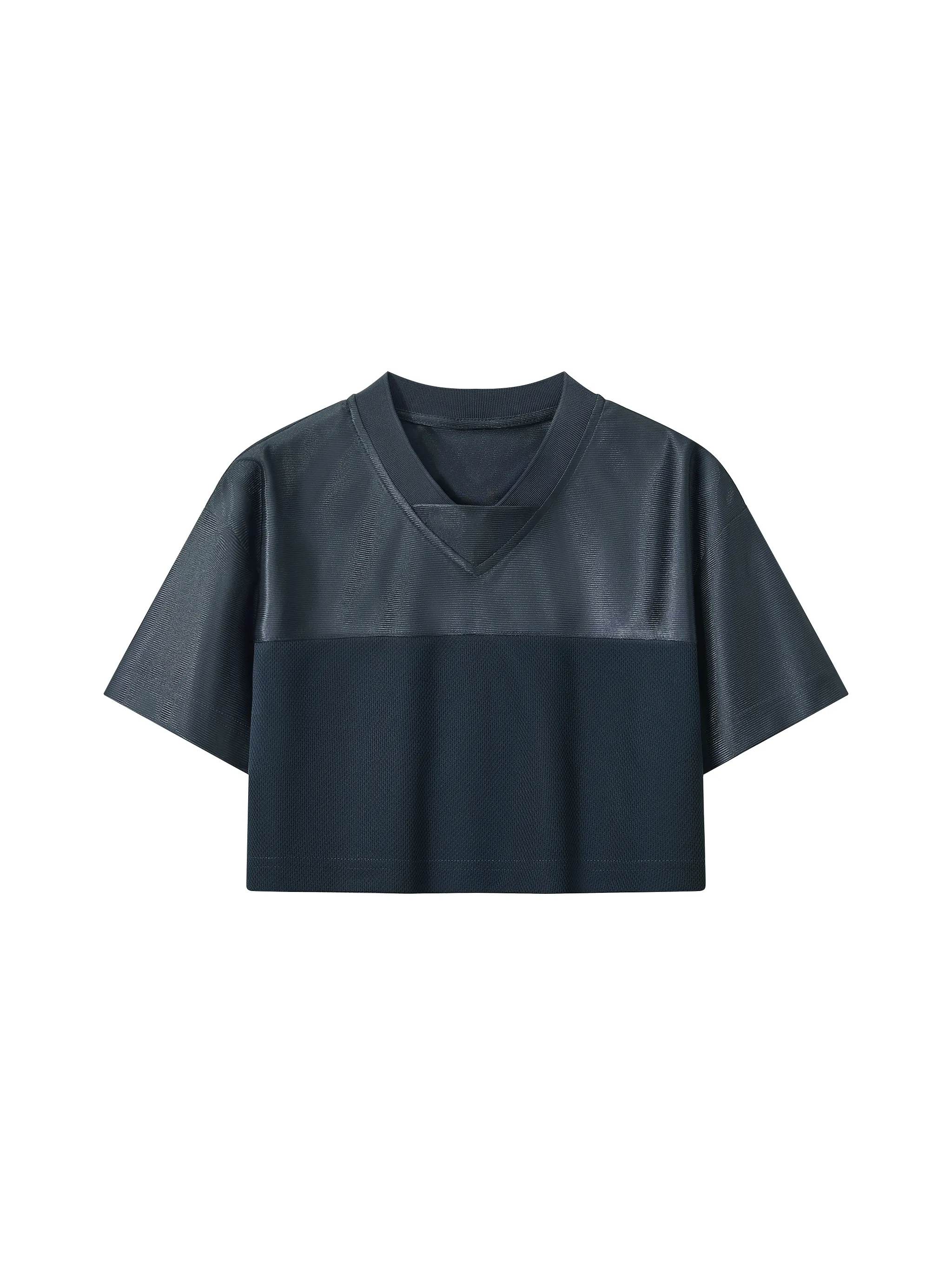 Women’s Cropped Paneled V-Neck Jersey