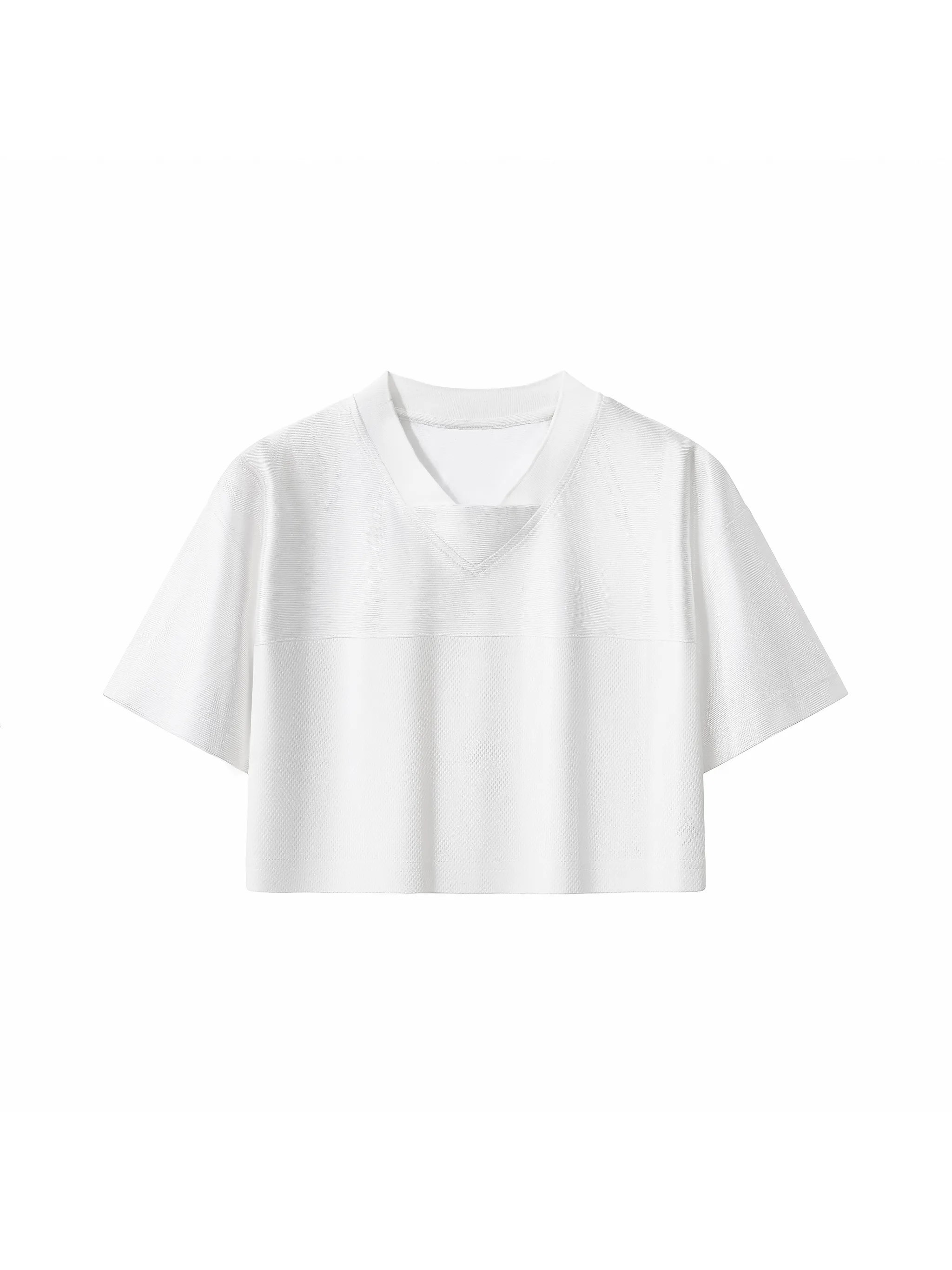Women’s Cropped Paneled V-Neck Jersey