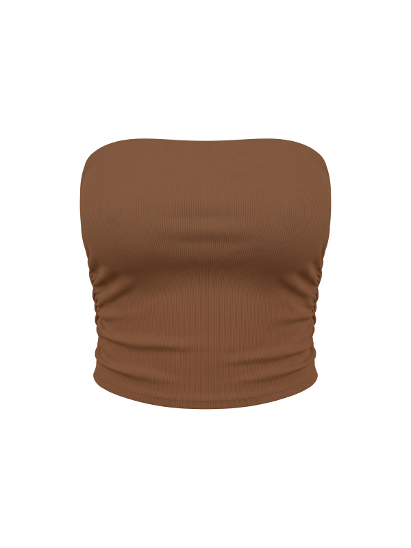 Women’s Ruched Cropped Yoga Tube Top