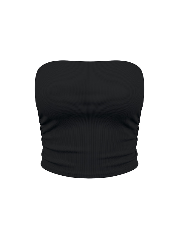 Women’s Ruched Cropped Yoga Tube Top