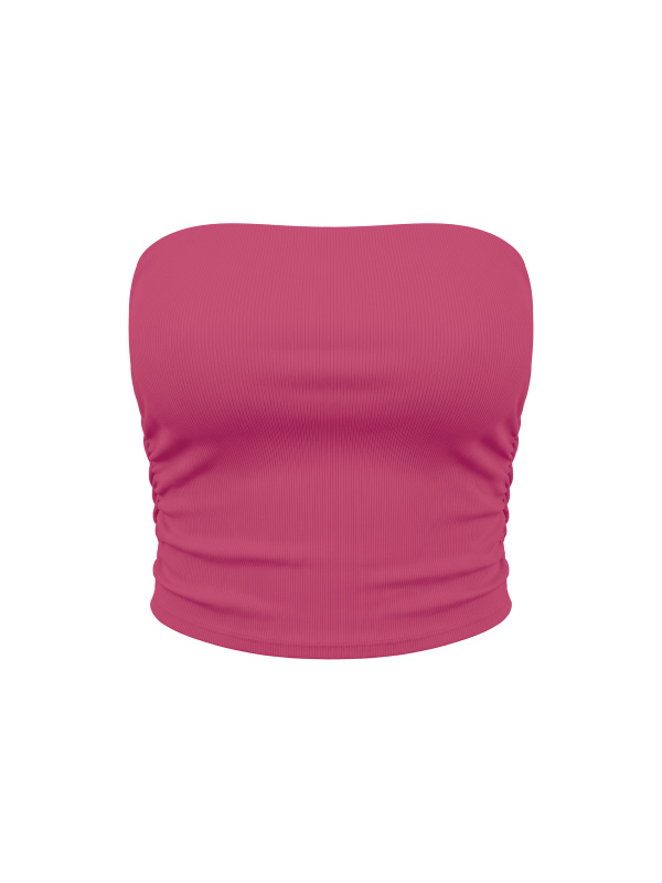 Women’s Ruched Cropped Yoga Tube Top