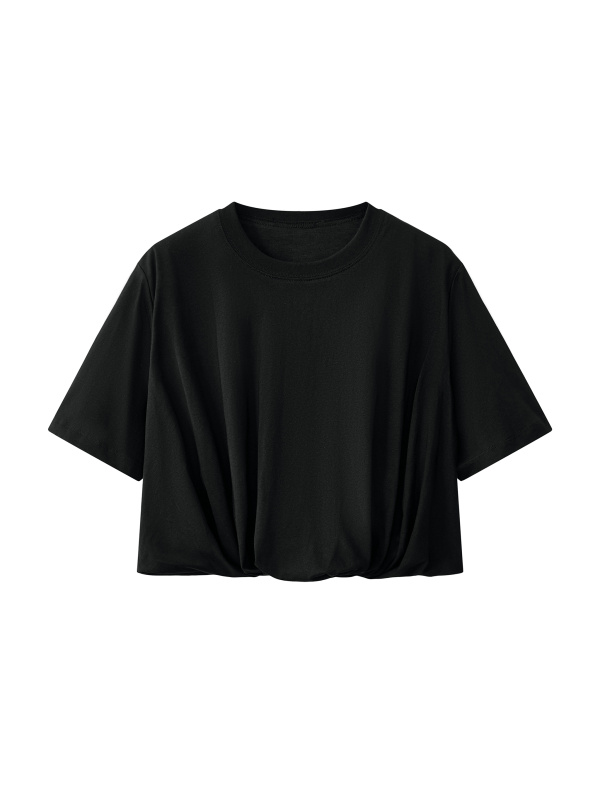 Women’s Crop Bubble Hem T-Shirt