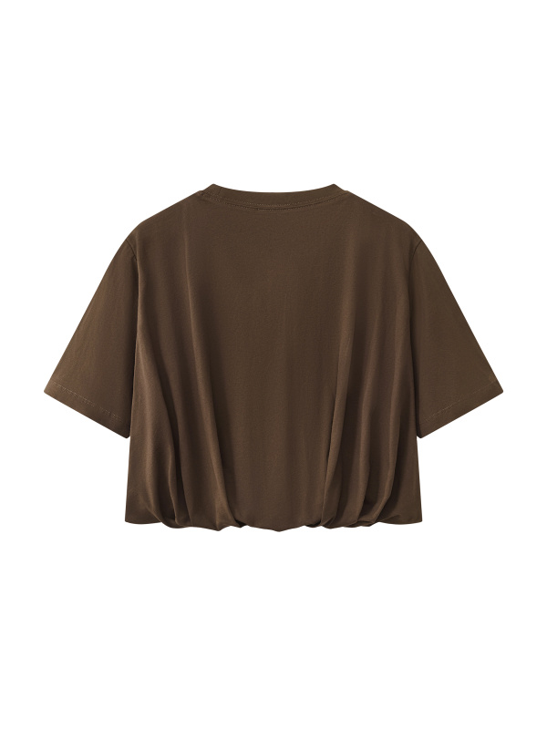 Women’s Crop Bubble Hem T-Shirt